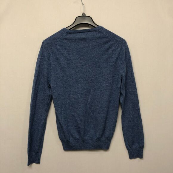 Express Men Modern Fit Extra Fine Merino Wool Sweater Size Large Blue B297 -21 - Picture 10 of 12